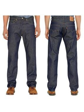 NEW Levi's 501 Original Shrink to Fit Jeans Blue Button Fly‎ Straight Mens 32x30